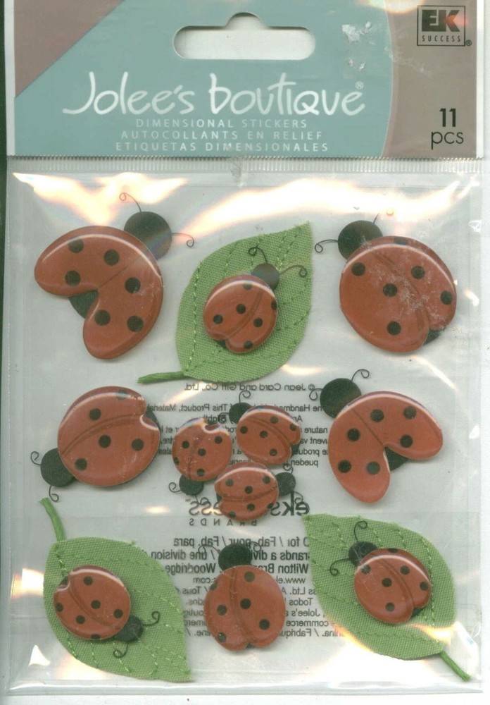 LADYBUGS Ladybug Bugs Insects Fly Away Home Garden Beneficial Jolee’s stickers