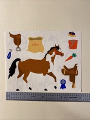 Vintage HORSE Sticker Sheet Scrapbook Planner Craft Stickers