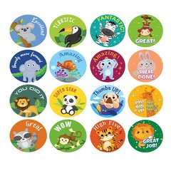 1000 Pcs Cute Animal Motivational Stickers Kids Rewards Stickers for Classroom
