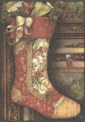 Junk Journal Art Cards, Vintage Traditional Christmas 10pcs, 4″ x 6″