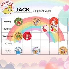 1000 PCS Cartoon Animal Stickers for Kids,Reward Stickers for Kid Teacher Cla…