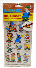 Vintage MENEHUNES Rub-A-Doos Magic Transfers Decals 1979 Imperial Toys