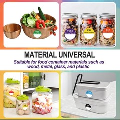7 Days of The Week Labels 1 Inch Color Coding Food Rotation Labels – Self Adh…