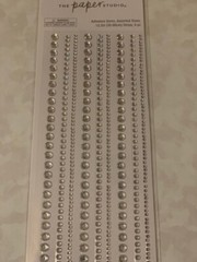 THE PAPER STUDIO 3D ADHESIVE GEMS ASSORTED SIZES 12.2” STRIPS 9PCS