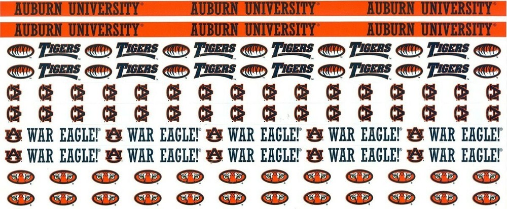 Auburn University Tigers NCAA Border Scrapbook Stickers 12″