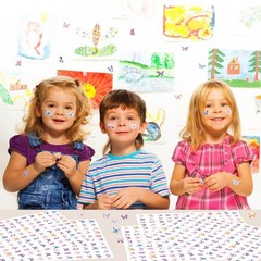 3000 Pcs Small Butterfly Stickers for Kids Pink and Purple Mini Tiny Watercol…