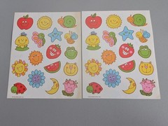 VTG Hallmark Sticker Sheets Lot Of 6 Colorful Strawberry Snail Sunshine Flowers