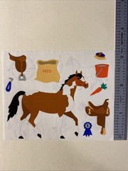 Vintage HORSE Sticker Sheet Scrapbook Planner Craft Stickers