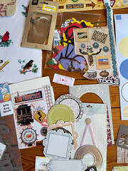 Large Mixed Lot of Metal Paper Thick Cardboard Scrapbooking Accents – includes