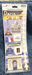 Extra Large Paper House Cardstock Stickers PARIS Sticky Pix 4.5″ x 12″ NEW *