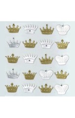 Crafts Stickers Jolee’s Crowns Gold Silver Flat Foil Repeats