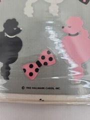 Vintage 1983 Hallmark Stickers Sheets Poodles Bows 4 Packs Of 4 Sheets
