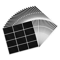 YIKIADA 240 PCS Color Coding Labels 3 × 2 Inches Vinyl Black Rectangle Sticke…