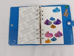 Vintage Stickopotamus Colorful 6-Ring Binder 12 Sticker Pages Scrapbook