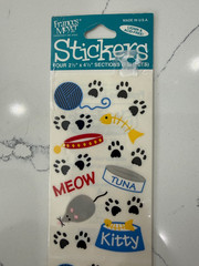 Frances Meyer Inc Stickers ~ Kitty Fun ~ Four 2 1/2×4 1/2″ Sections 2 Sheets