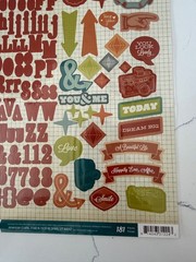 American Crafts Studio Calico Darling Dear Collection 181 Sticker Letter Phrases