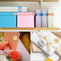 500PCS Kraft Circle Stickers, 1.5 Inch round Blank Garage Sale Price Stickers, K