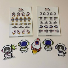 Hubman And Chubgirl Space Stickers Set