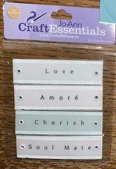 Joann Craft Words Love Amore Cherish Soul Mate Wedding Love Scrapbook Stickers