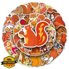 WOZOETT Squirrel Stickers Squirrel-7 Cute Waterproof