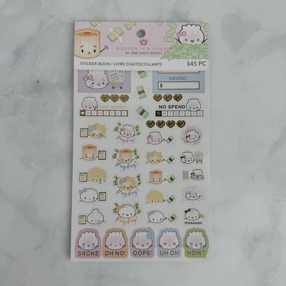 Wonton in A Million Sticker Sheet Budget Money Pad