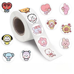 BT21 Stickers 500 Pcs Roll Cute Cartoon Anime DIY Diary Journal Decals Decors