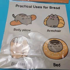 Pusheen Box Bread Stickers Oversized Sheet Stationary Craft Cat New