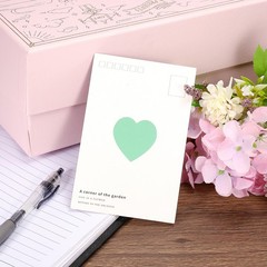 Heart Shaped Sticker 1″ Self-Adhesive Love Label Light Green 500 Pcs