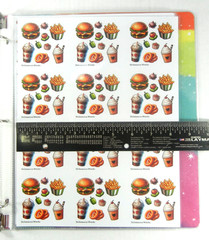 Food & Drink Sticker Binder Full Of Stickers