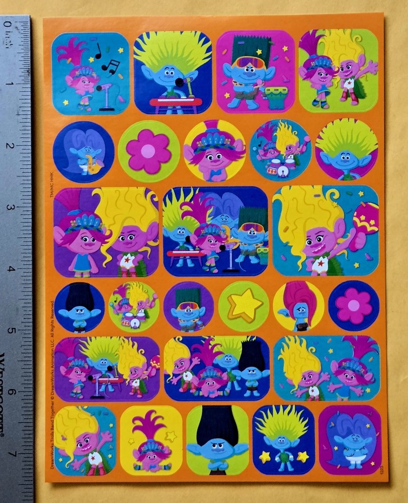 DreamWorks Trolls Band Together Large Size Sticker Sheet
