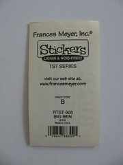 Frances Meyer BIG BEN London England 1 Sheet 2.5″ X 4.5″ NEW