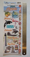Florida Themed Scrapbooking Stickers Lot Of 2 Sheets By Paper House