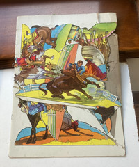 1950’s Vtg Old Western Paper Doll Stand Ups Cowboy/Indian-Cut & Uncut Scrapbook