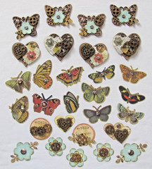 Handmade Junk Journal Scrapbooking Embellishments 29 Tim Holtz Steampunk Wood