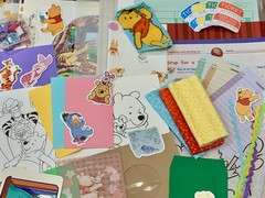 Winnie the Pooh Junk Journal/Scrapbooking kit with Themed Book + Supplies