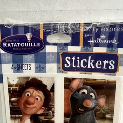 Lot Of 4 New In Package Ratatouille Disney Hallmark Party Stickers Birthday