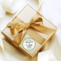 120PCS Thank You Stickers – 2 Inch Round Colorful Self-Adhesive Appreciation Lab