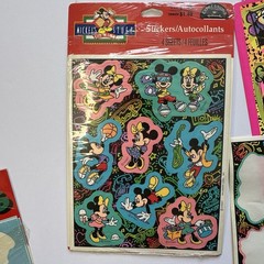 HUGE Vintage Sticker Lot Disney Looney Tunes Mickey Mouse Goofy Minnie