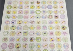 Nicole Crafts 506 EASTER Stickers Book 6 Complete Sheets 3 Designs Eggs Mini