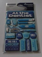 Scrapbooking Crafts Stickers 3D At Dentist Smile Checkup Toothpaste Floss Tools