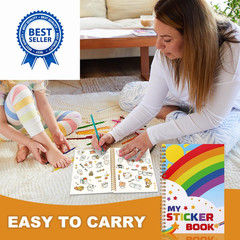 Reusable Sticker Storage Book Collecting Album 5.8 x 8.3 inches, white