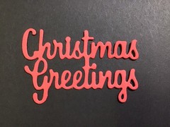 Christmas Greetings Die Cut Embellishments 6 Pcs 1-1/4” x 2” Scrapbook Cards