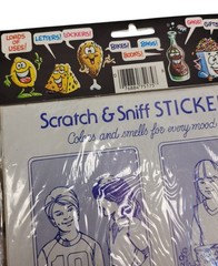Vtg «Celebrity» Scratch And Sniff Mark 1 Stickers Sheet Cowboy Western Leather