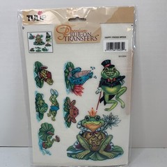 Vintage Tulip Happy Frogs Premium Rub-On Transfers MPD35 New Sealed