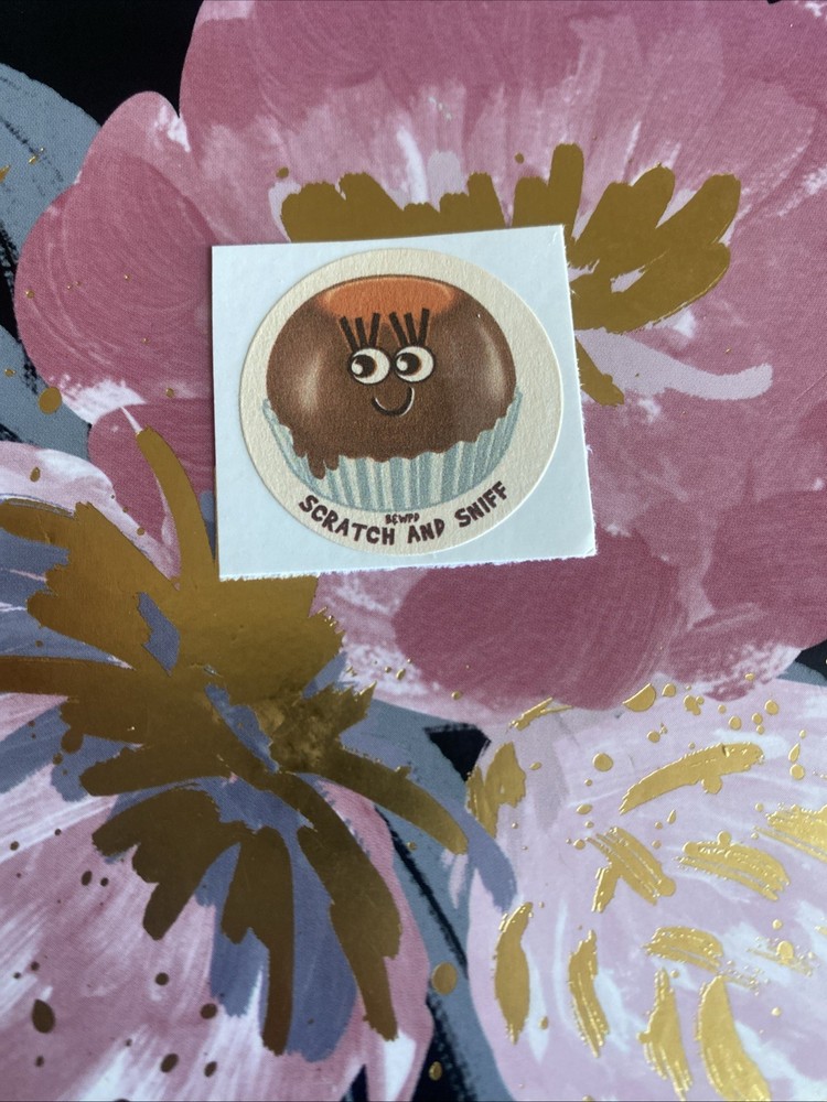 WW Small Scratch N Sniff Sticker Mod Orange Chocolate Candy scented
