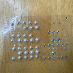 Craft Jewel and Pearl Sticker Lot Huge Assortment of Rhinestones Adhesives