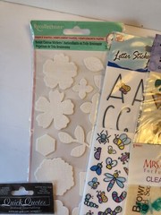 Lot of 16 Packages of Scrapbook Stickers Flowers Girl Scouts Ladybugs Stars New