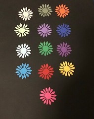 FLOWERS small daisy die cut embellishments 12 Pcs Choose color 1-1/4″ x 1-1/4″