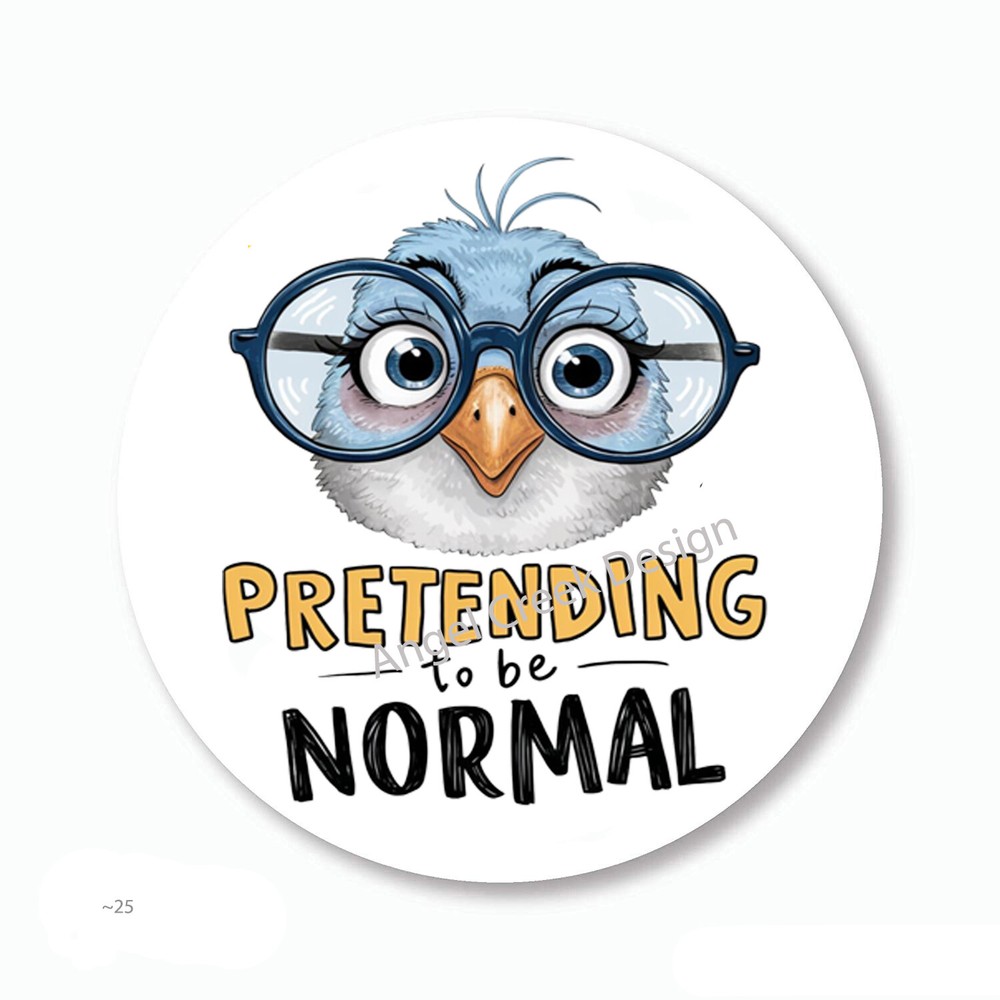 Pretending to be Normal Funny Sarcasm Favors Scrapbook Stickers Envelope Seals