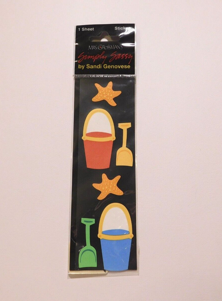 Mrs Grossman’s Lot 1 Strip Simply Sassy ~Pail & Shovel~ 2005 Stickers New Pack